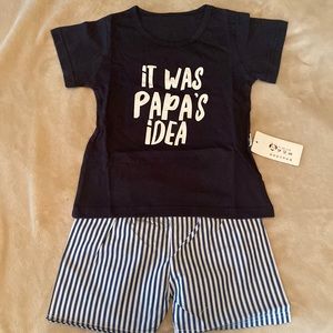 2T Boys outfit NWT!💙 Navy Blue Shirt